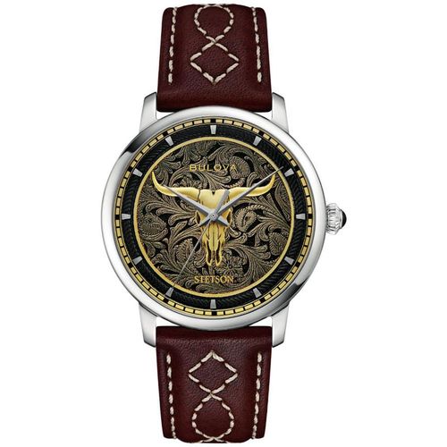 Reloj Bulova Para Hombre Stetson Longhorn 96A334